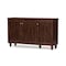 Baxton Studio Fernanda 3-Door Oak Brown Wooden Entryway Shoes Storage Wide Cabinet 118-6511 - alternate 4